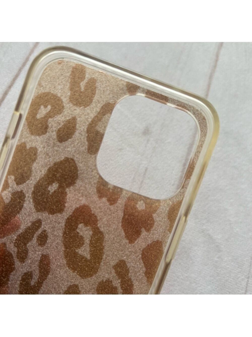 Leopard Glitter Shiny Mirror Embellishment Case for iPhone 13 Pro 6.1 inch - Picture 7 of 14
